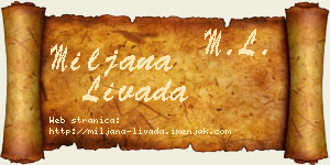 Miljana Livada vizit kartica